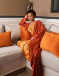 AWA SET ORANGE– Robe et Kimono Long