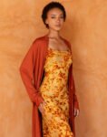 AWA SET ORANGE– Robe et Kimono Long