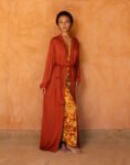 AWA SET ORANGE– Robe et Kimono Long